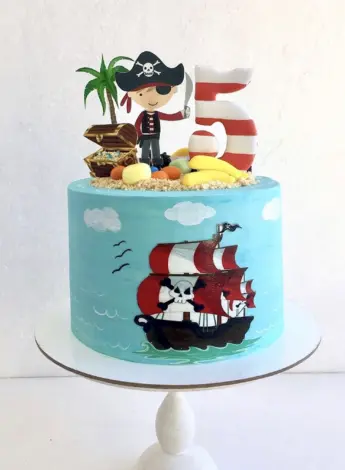 Торт на день рождения пираты Карибского моря