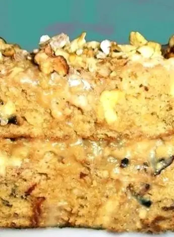 Торт с грецкими орехами и сгущенкой