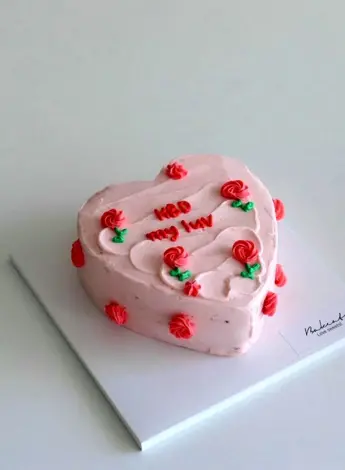 Торт с сердечками