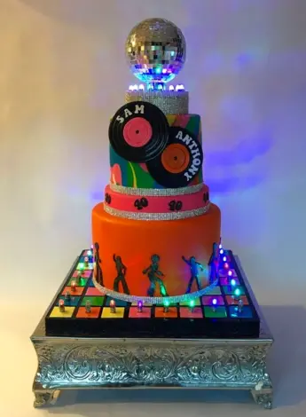 Торт в стиле дискотеки