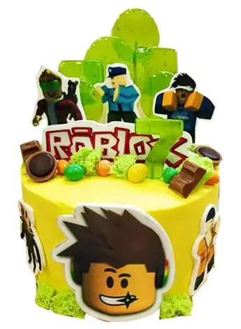 Торт в стиле РОБЛОКС для мальчика 9 лет