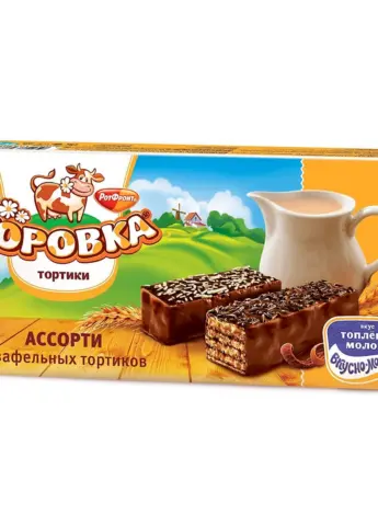 Торт вафельный коровка ассорти 200г.