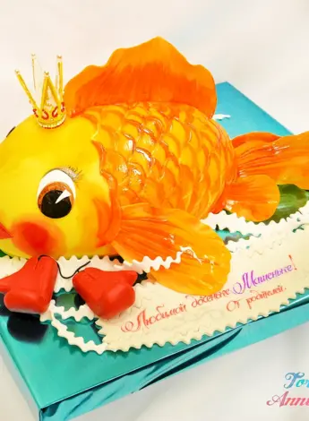 Торт Золотая рыбка