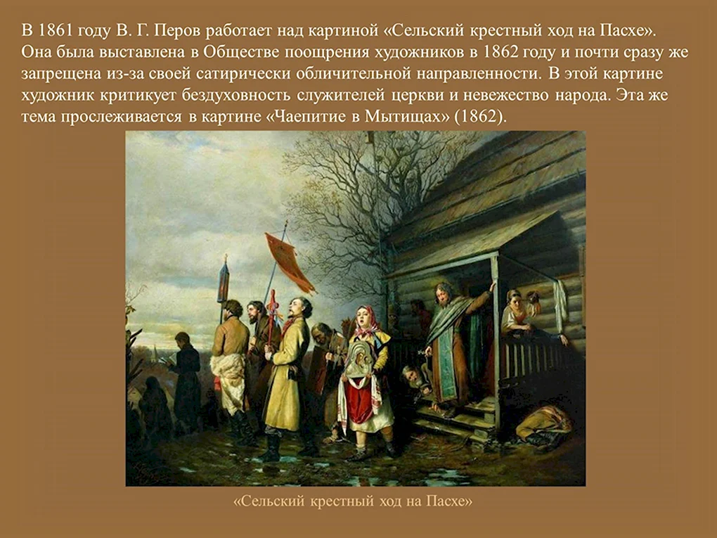 Крестный ход на пасху слова. Сельский крестный ход на Пасху картина в Перова. В. Г. Перов. Сельский крестный ход на Пасхе. 1861..