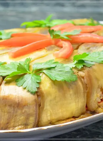 Закусочный торт из баклажанов