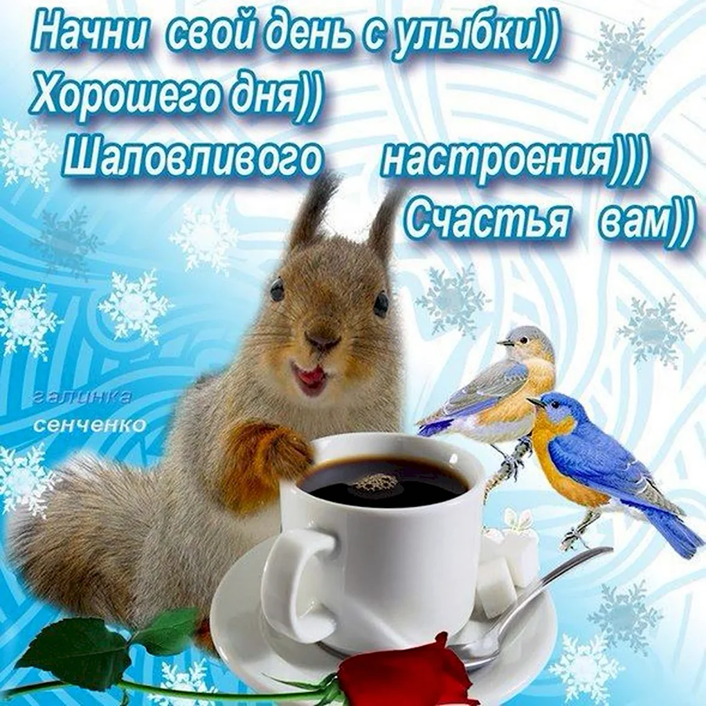 Зимние поздравления с добрым утром